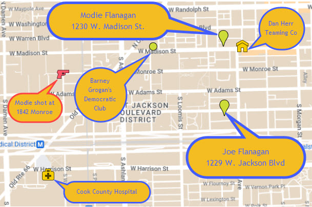 key locations in 1919 Chicago